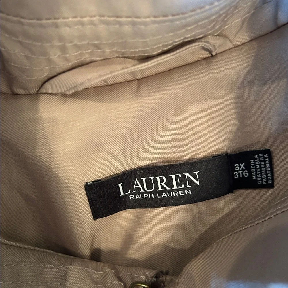 Ralph Lauren Women’s Curve Double Breasted Cotton Blend Trench Coat - Size 3X - Picture 9 of 9